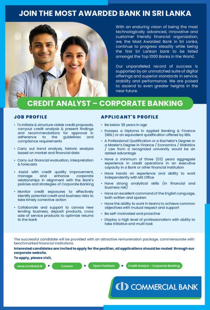 Credit Analyst-Corporate Banking